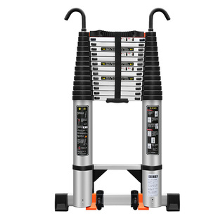 加钩伸缩梯直梯一字梯工程升降云梯家用梯子加平衡杆靠电线杆梯子