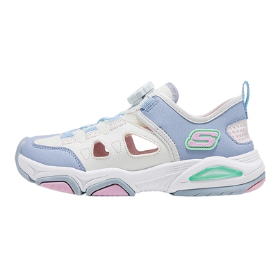 Skechers斯凯奇夏季女童鞋旋转钮舒适休闲包头凉鞋 319204L/WMLT