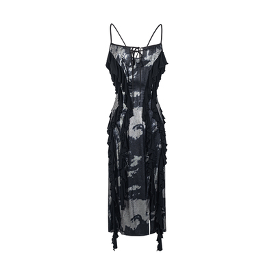 无以幻象双浪吊带连衣裙