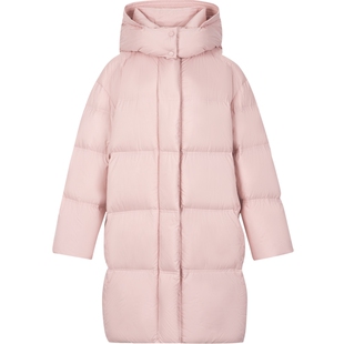 衣香丽影绿色连帽羽绒服女中长款2025年冬季新款超好看流行厚外套