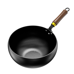 正宗章丘工艺铁锅大肚锅官方旗舰店手工炒菜锅家用无涂层不粘炒锅