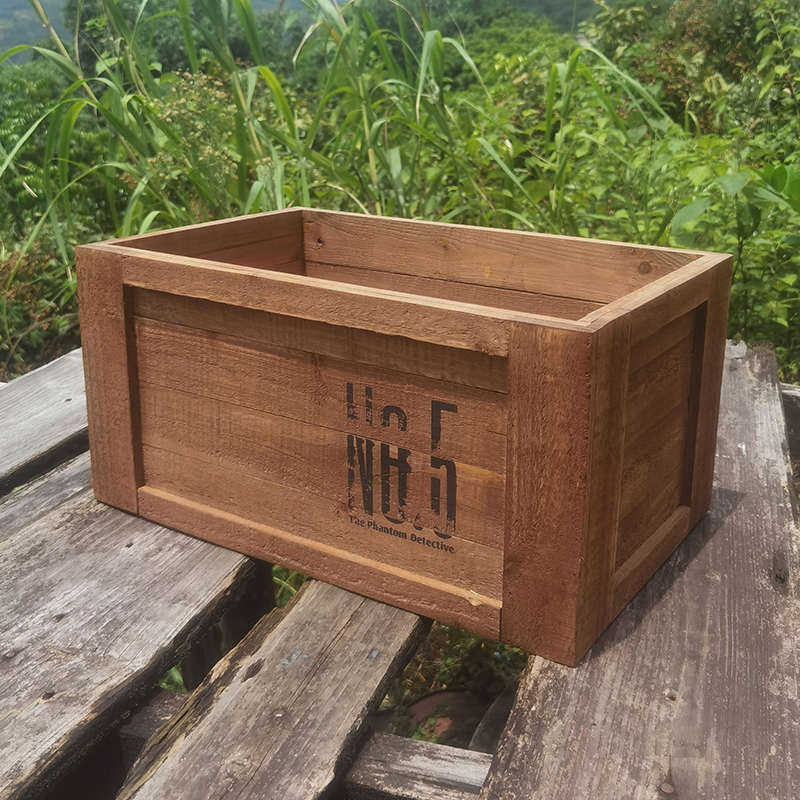 复古做旧实木粗面杂物收纳箱庭院家用大号长方形木箱子木质储物箱