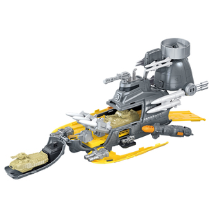 儿童拼装变形潜水艇玩具军事仿真导弹潜艇男孩收纳小汽车坦克模型