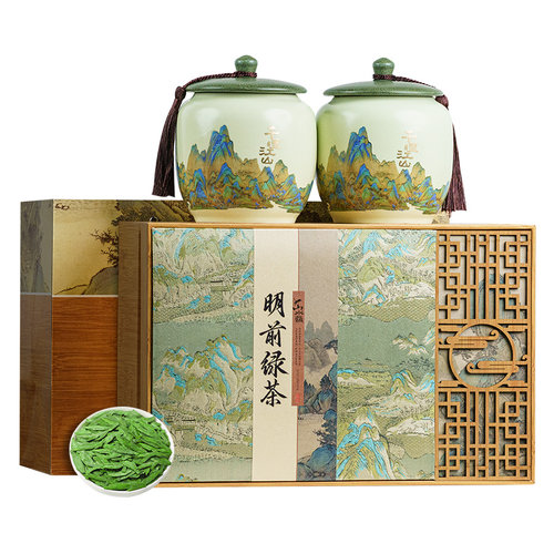 五虎明前龙井绿茶精品茶叶自己喝春茶高山绿茶2025新茶礼盒装送礼