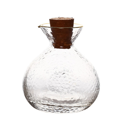 玻璃酒具锤纹一口杯梅子果小