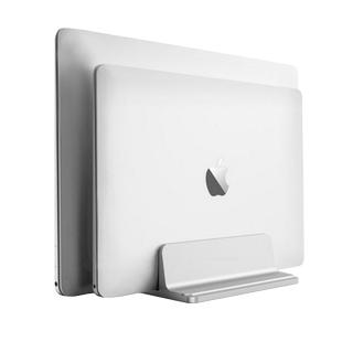 笔记本竖立式支架macbook手提电脑iPad平板桌面收纳底座铝合金托架金属夹子多槽商务本游戏本macmini主机通用