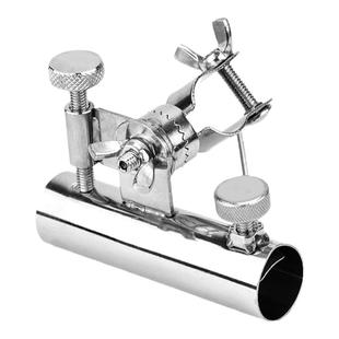 不锈钢炮台座支架钓椅配件钓鱼马扎小折叠椅子专用架杆鱼护钓伞架