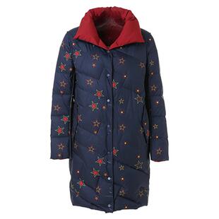 乔万尼羽绒服女中长款商场新款欧洲站冬款女装双面穿羽绒服保暖