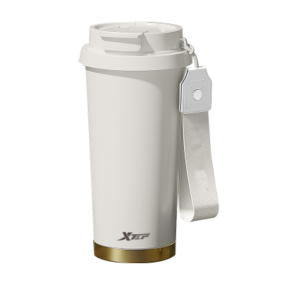 特步保温杯咖啡杯大容量双饮口