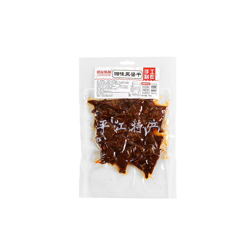 湖南特产田家姑娘湘味黑酱干香辣味平江豆干香干麻辣豆皮休闲零食