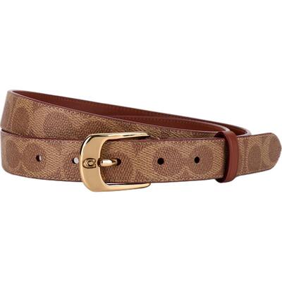 【新品】COACH/蔻驰奥莱女士双面拼色C HARNESS针扣腰带，25MM