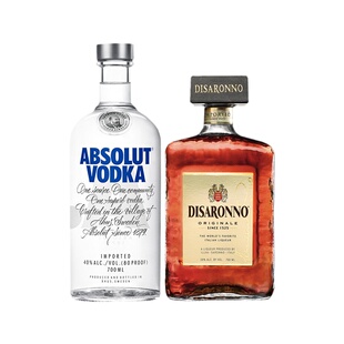 教母！瑞典绝对伏特加原味+帝萨诺杏仁利口酒调酒鸡尾酒套餐组合