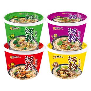 家乡人广东河粉桶装速食12桶装多口味整箱泡椒牛肉酸辣方便米粉