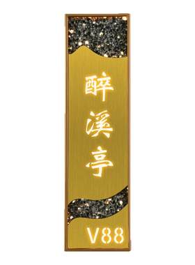 新款透光铝LED发光包厢门牌定制