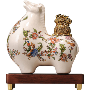 新中式陶瓷马摆件客厅电视柜酒柜装饰品办公室马上有钱乔迁礼物