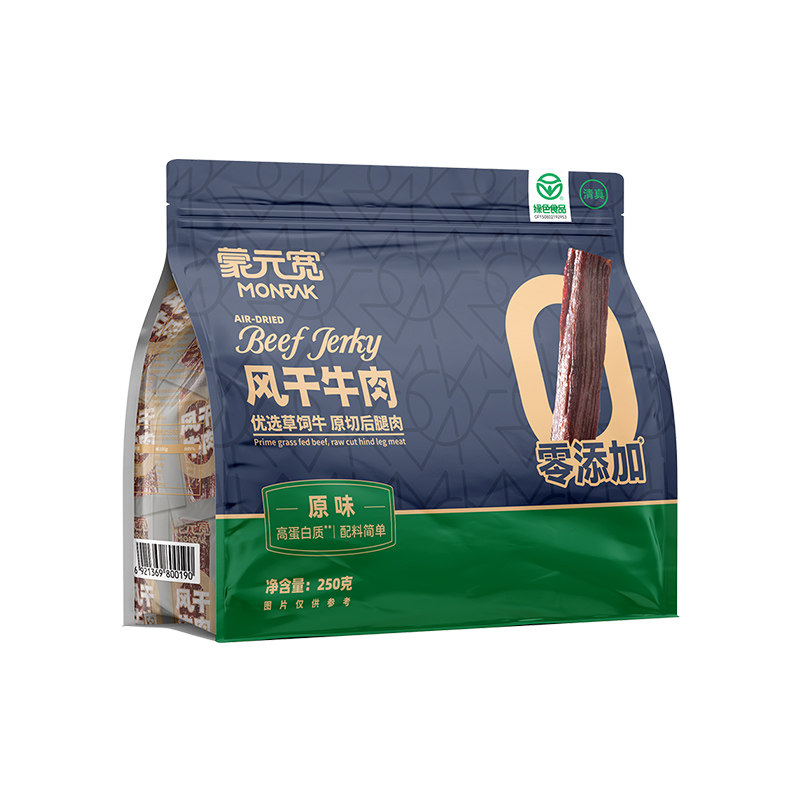 蒙元宽内蒙古风干牛肉干250g特产