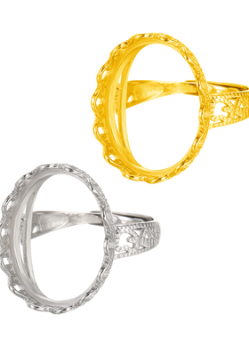 日韩时尚简约男女戒指空托配件