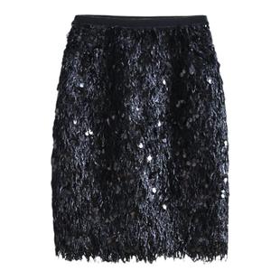 半身裙包臀裙高腰短裙显瘦百搭流苏女裙毛须裙小众时尚亮片包裙