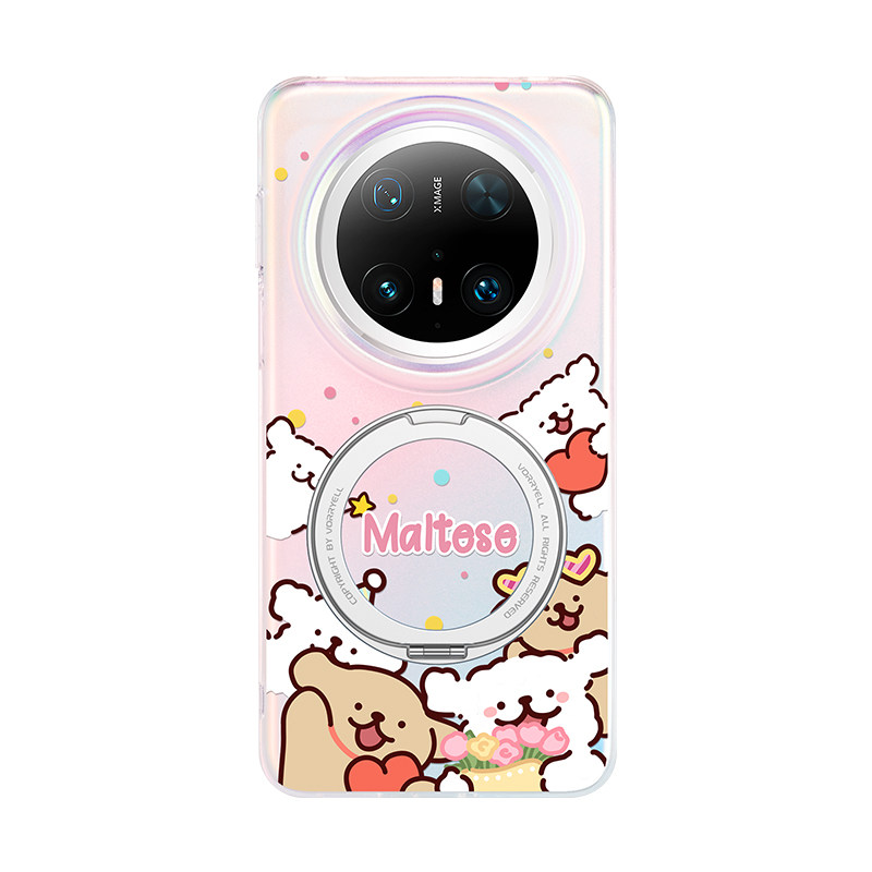 线条小狗手机壳适用华为Mate70Pro支点壳Mete60Por+外壳Mt50磁吸Met40E优享版保护套新款防摔带挂绳