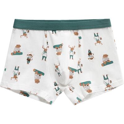 红豆棉质裆部男孩青少年儿童内裤