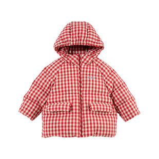 Amila女童短款羽绒服2025新款冬季加厚儿童羽绒衣宝宝保暖面包服