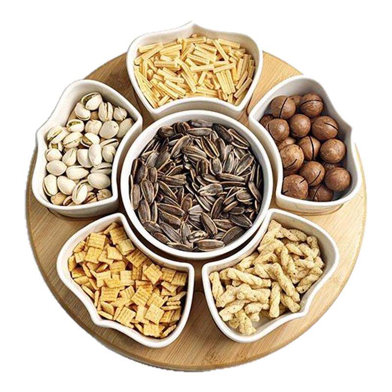 陶瓷干果盘家用中式茶点盘新年