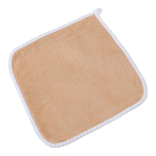 家用多色挂巾小方巾珊瑚绒抹布保洁清洁抹布可挂擦手巾浅色正方形