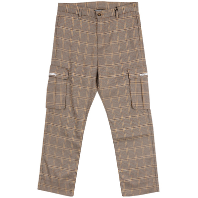 PLEASURES格纹侧口袋工装长裤