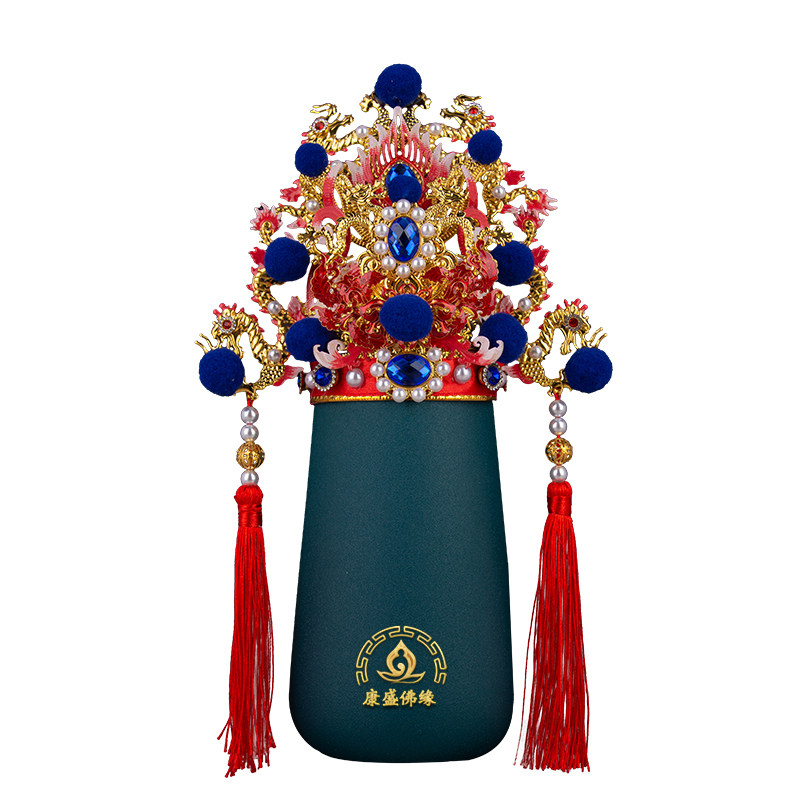 广济龙王菩萨帽子关公凤冠头饰财神爷仙家帽冠龙五爷纯手工装饰品