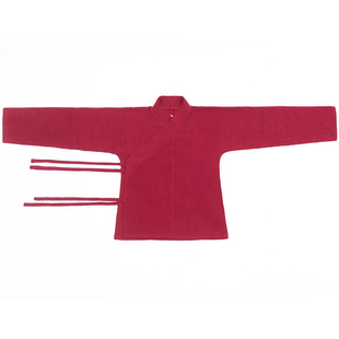 遥知彩色棉麻中衣汉服长袖中衣交领右衽内搭日常禅修男女外穿睡衣