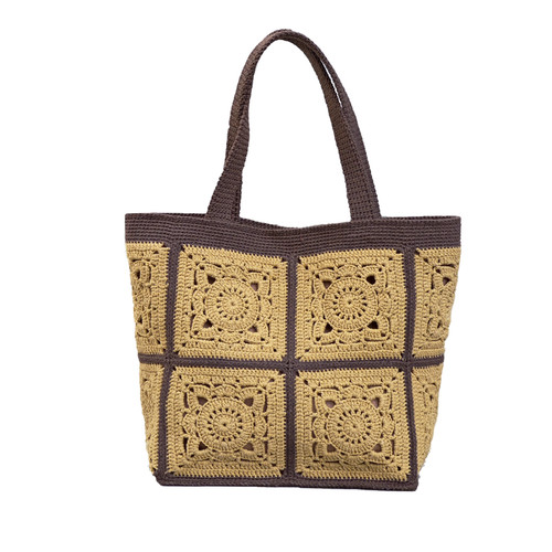 丽雅巧织社 玄素祖母格托特包 手工diy钩针编织毛线材料包 送教程