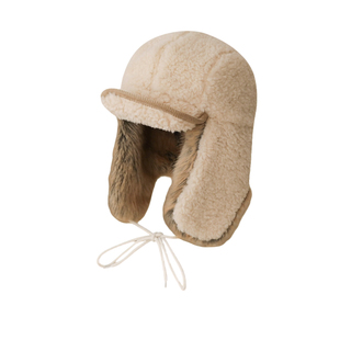 出口韩国大头围羊羔绒雷锋帽加厚保暖防风护耳户外滑雪飞行帽大码