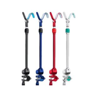 通用炮台后挂支架S型鱼竿支架配件天线铝合金架竿支架钓鱼竿挂