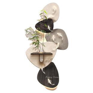 九鱼图玄关装饰画入户正对门壁画2025新款高级感客厅走廊过道挂画