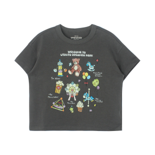 大耳象女童卡通印花T恤2026夏季新款宝儿纯棉休闲百搭薄短袖上衣