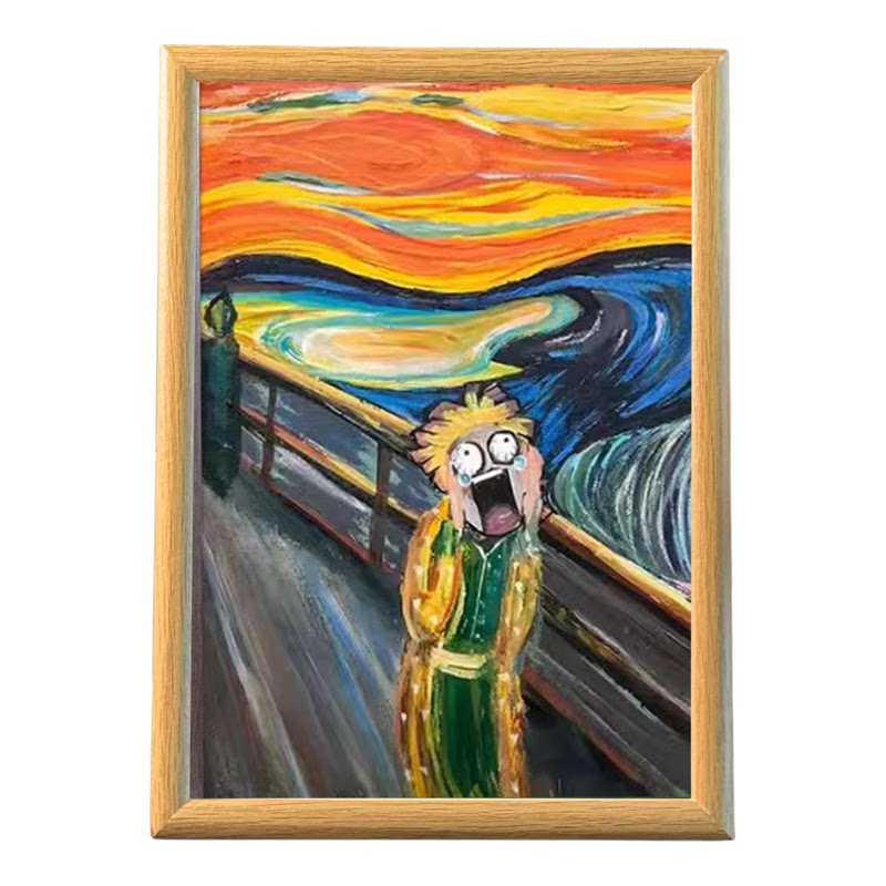 鬼灭之刃善逸呐喊搞笑挂画摆台