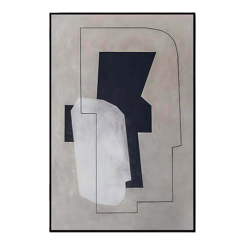 现代抽象几何图案装饰画样板间饭厅软装晶瓷画餐客厅玄关单幅挂画