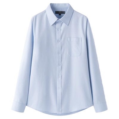 DK蓝色长袖衬衫男学院风制服套装