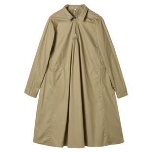 奥莱专柜品牌撤柜正品 ZQ春装2026新款 宽松廓形中裙可开扣连衣裙