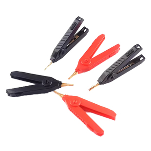 纯铜鳄鱼夹线测试夹 SMT测量开尔文鳄鱼夹大号尖嘴正负极夹子