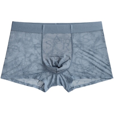 条装男飘飞镂空字母轻薄内裤