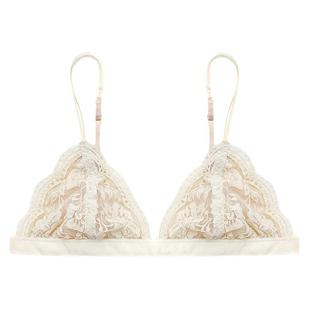 bralette蕾丝法式内衣纯欲夏季无钢圈薄款性感情趣睡觉三角杯文胸