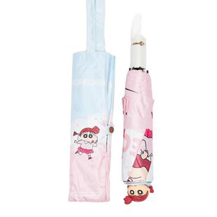 三福雨伞可爱公仔蜡笔小新美乐蒂防紫外线遮阳伞小巧便携五折伞女