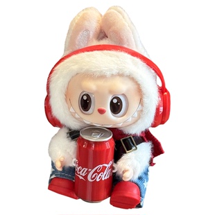 1/2/3代labubu挂件衣服17cm搪胶公仔服装拉布布背带坐坐派对娃衣