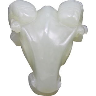 天然和田玉白玉羊头吊坠项坠十二生肖属相羊玉坠项链坠领头羊男女