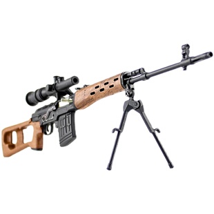 1:4全金属吃鸡SVD狙击枪步枪模型合金军事摆件可拆谢拼装不可发射