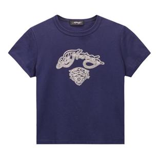 Ed Hardy埃德哈迪冬季新款经典合身烫钻圆领休闲女士短袖T恤