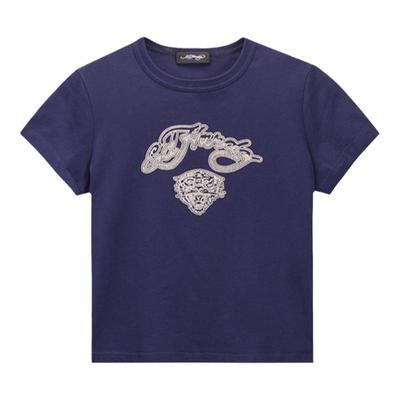 Ed Hardy埃德哈迪冬季新款经典合身烫钻圆领休闲女士短袖T恤