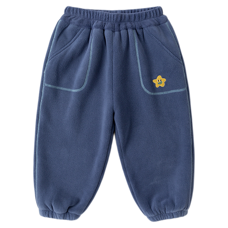 儿童一体绒卫裤宝宝裤子加绒冬季新款男童针织长裤女宝保暖休闲裤