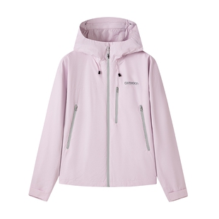 outdoor products春夏新款户外防泼水透湿女单层冲锋衣轻量外套